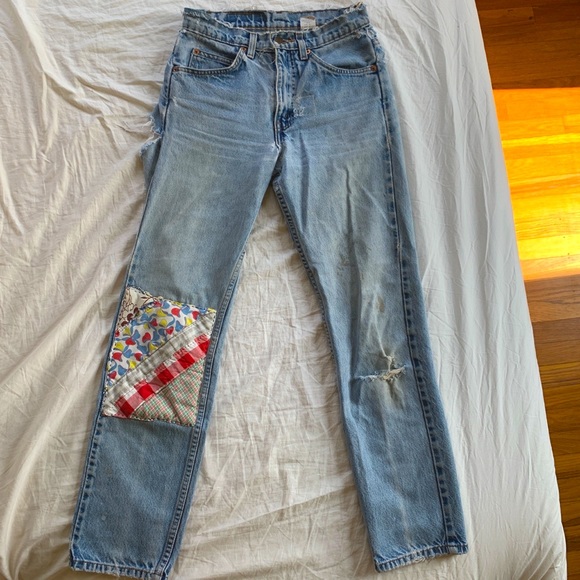 80s-90s Levi’s patchwork denim 501 505 501® '90s Patchwork Women's Jeans - Medium Wash | Levi's® US